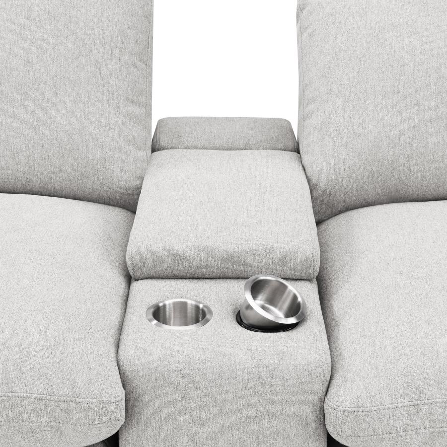 Collins Upholstered Modular Storage Console Grey