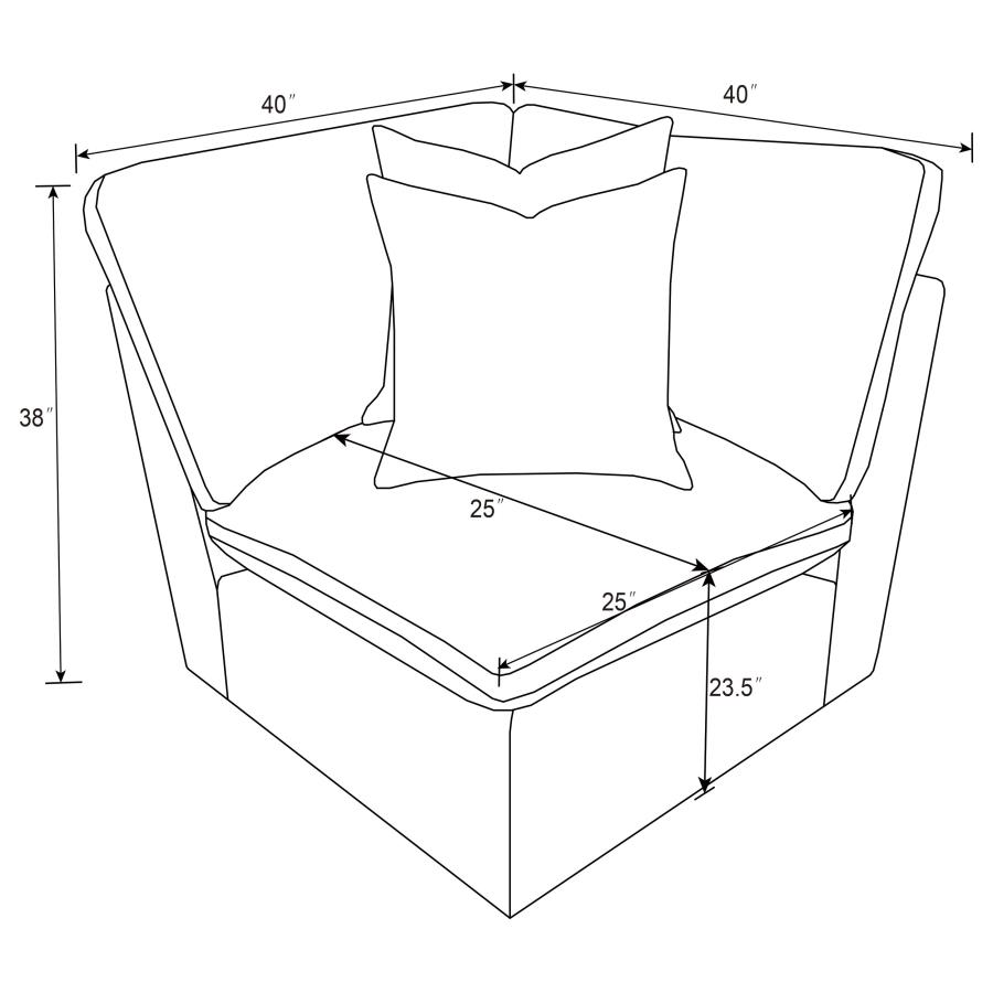 Collins Modular Corner Chair Grey