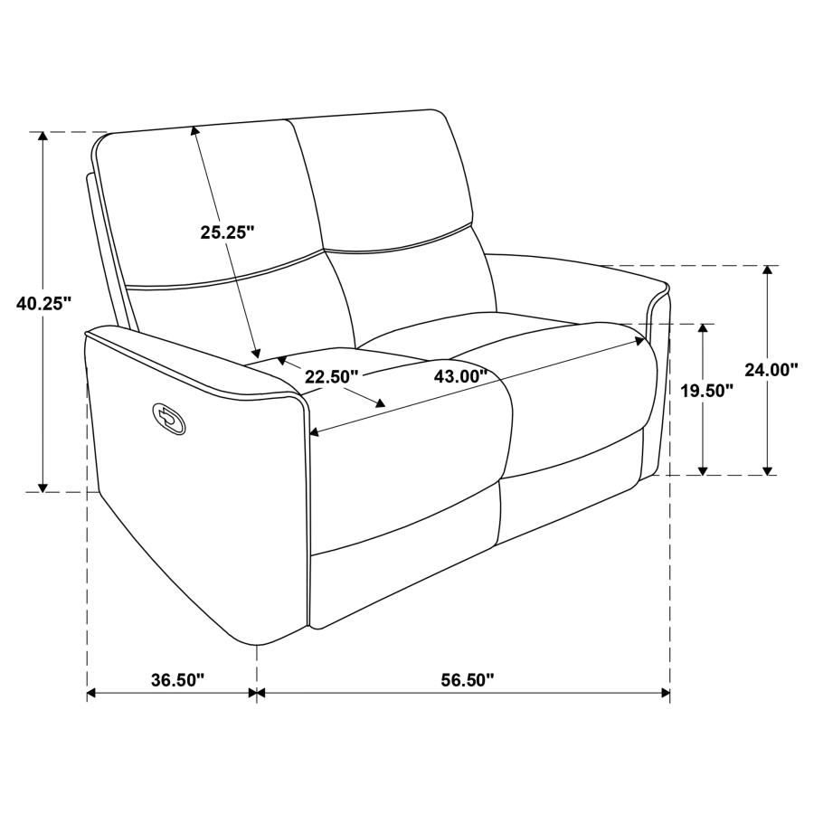 Modal Additional Images for Navarro 2-piece Upholstered Reclining Sofa Set Dark Brown