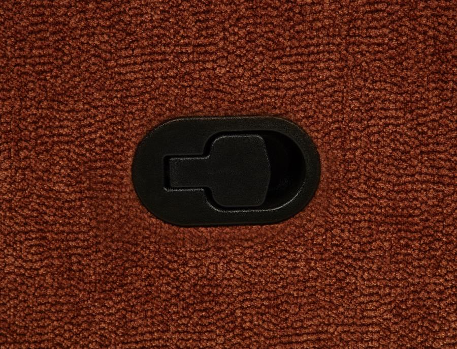 Navarro Chenille Upholstered Glider Recliner Burnt Orange