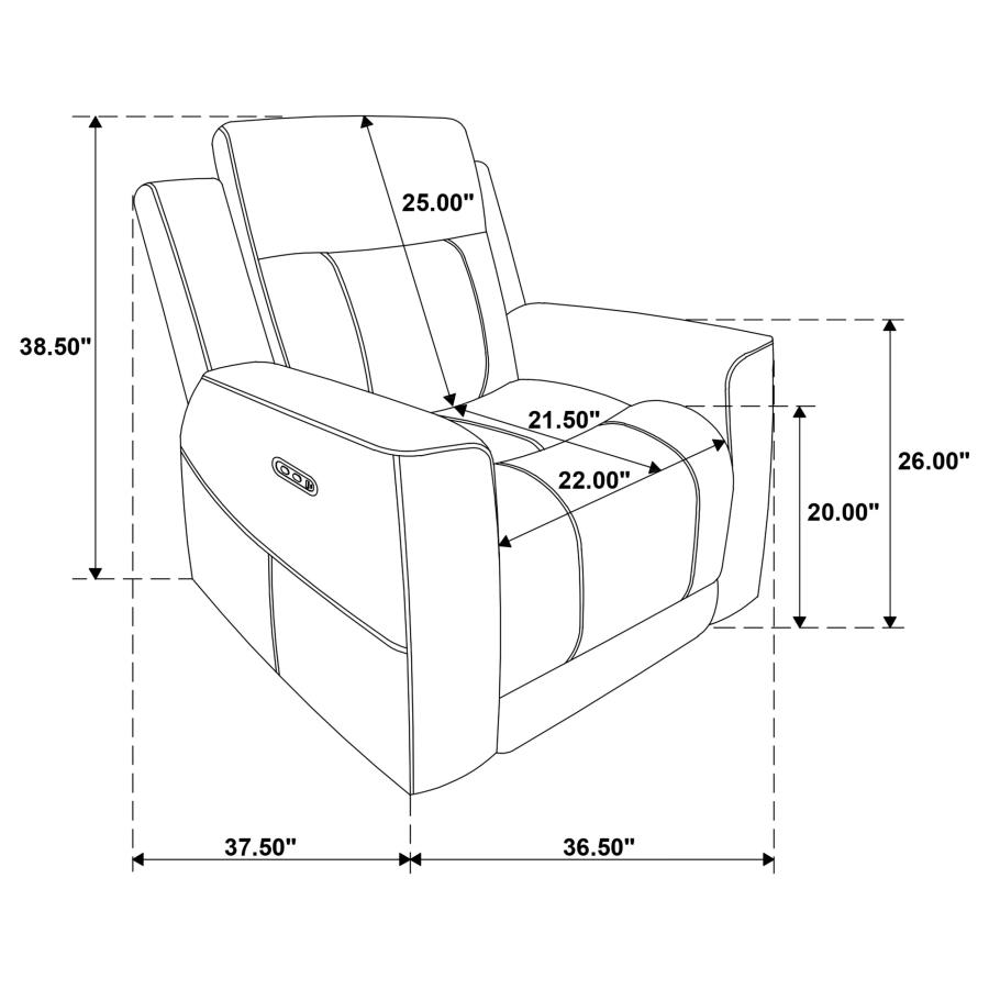 Modal Additional Images for Kennett 3-piece Chenille Power Reclining Sofa Set Ivory