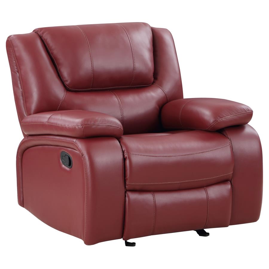 Camila Upholstered Glider Recliner Chair Red (image for) Camila Upholstered Glider Recliner Chair Red