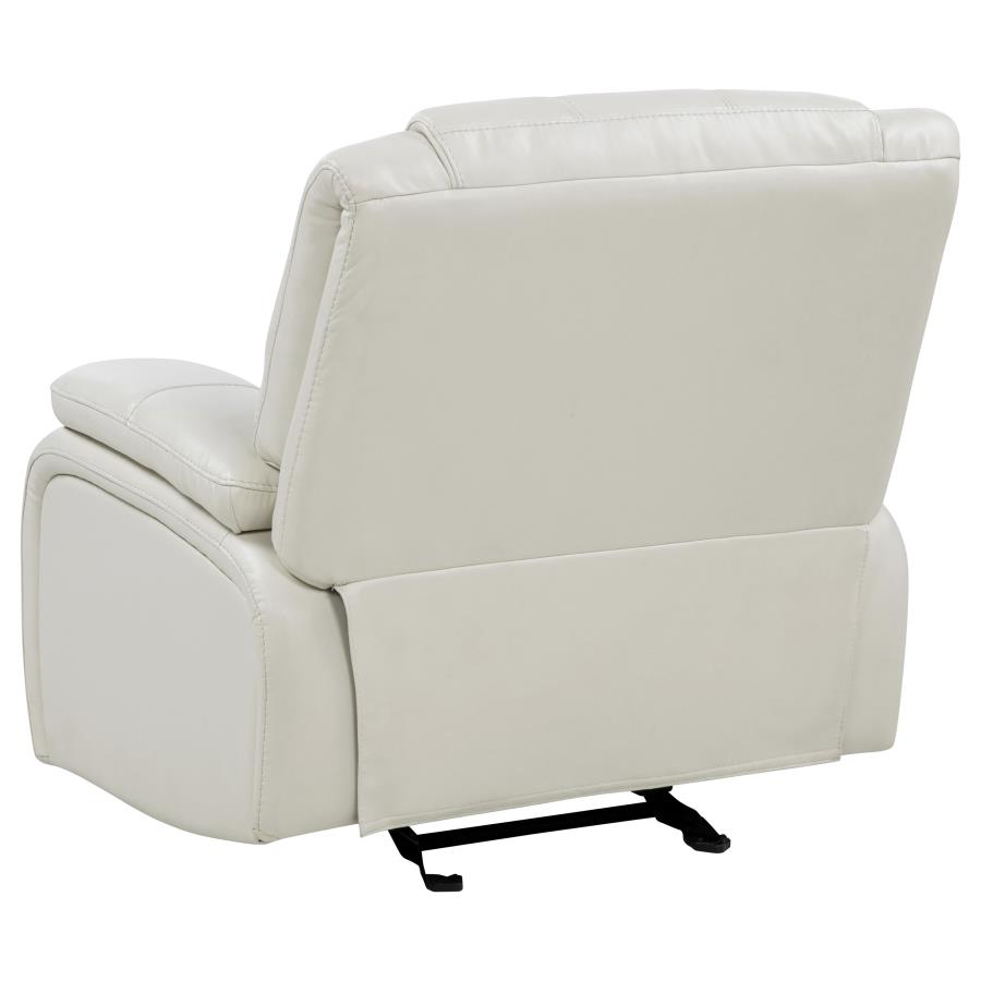 Camila 3-piece Upholstered Reclining Sofa Set White