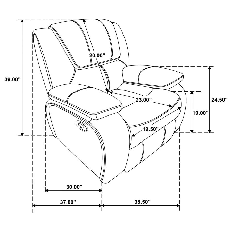 Modal Additional Images for Camila 3-piece Upholstered Reclining Sofa Set White