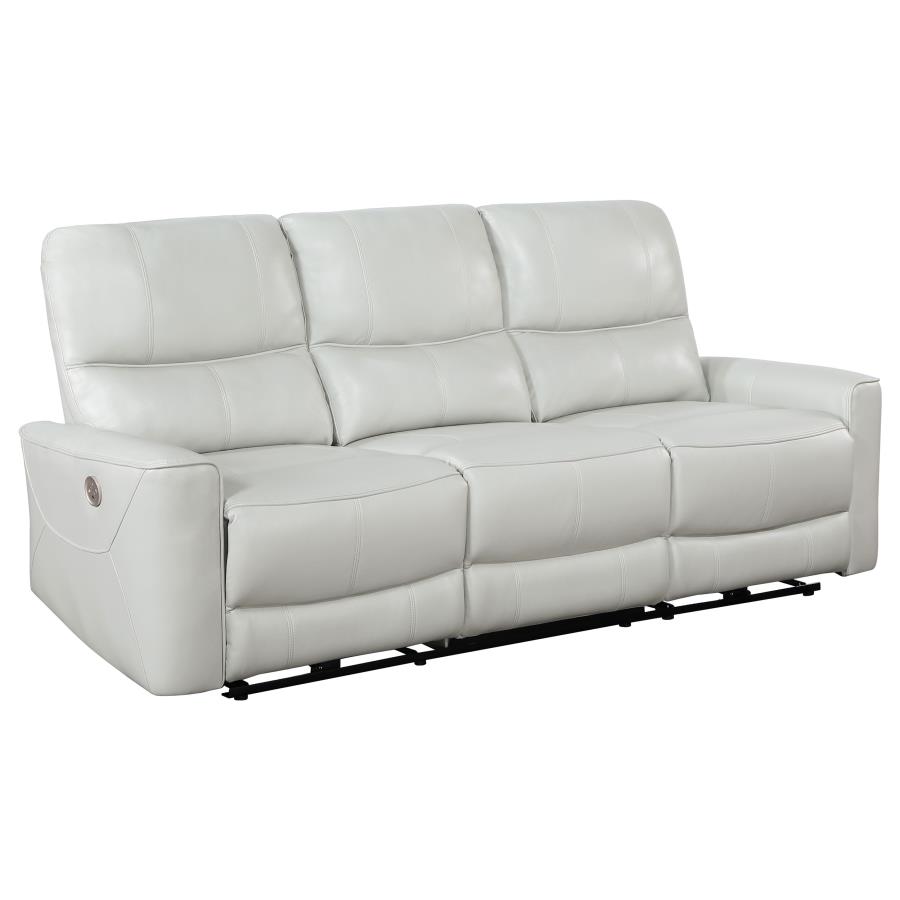 (image for) Greenfield Upholstered Power Reclining Sofa Dove Grey