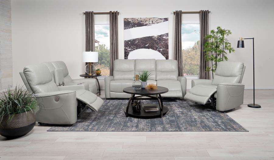 Modal Additional Images for Greenfield Upholstered Power Reclining Loveseat Dove Grey