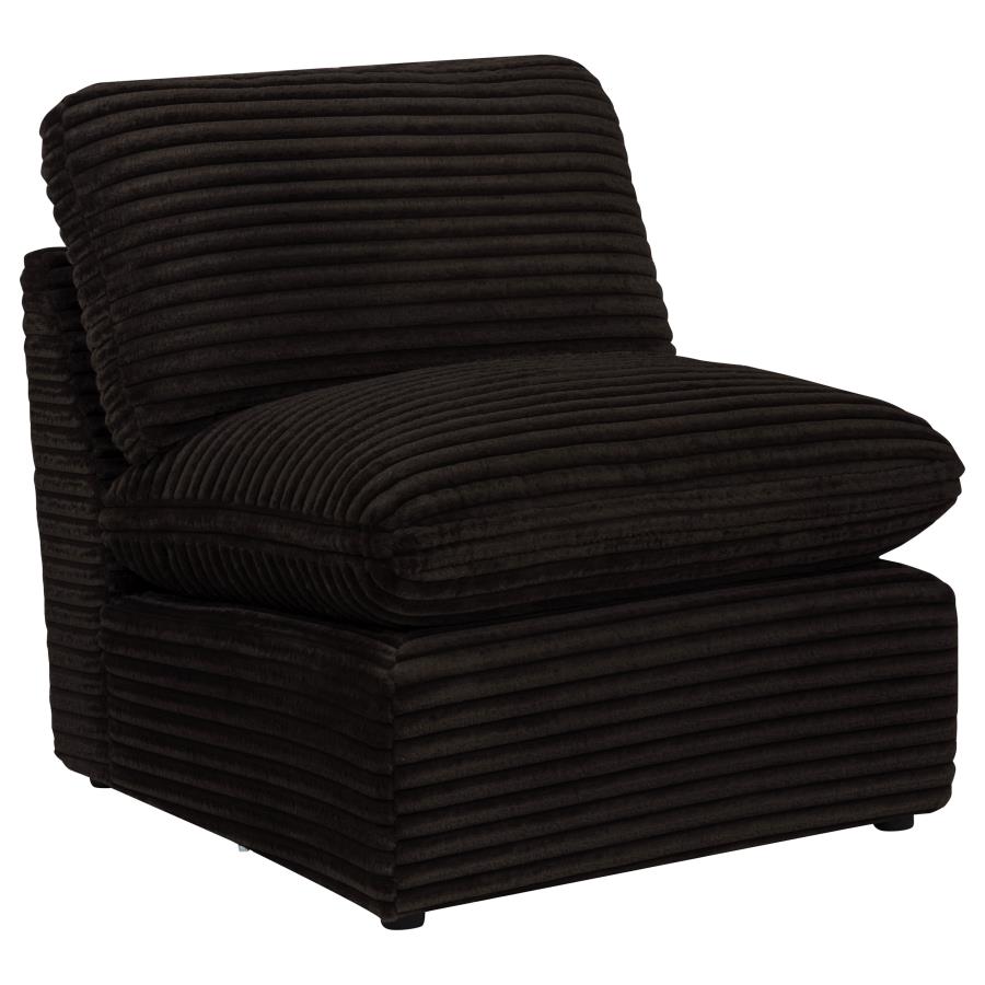 (image for) Collins Modular Armless Chair Chocolate Brown