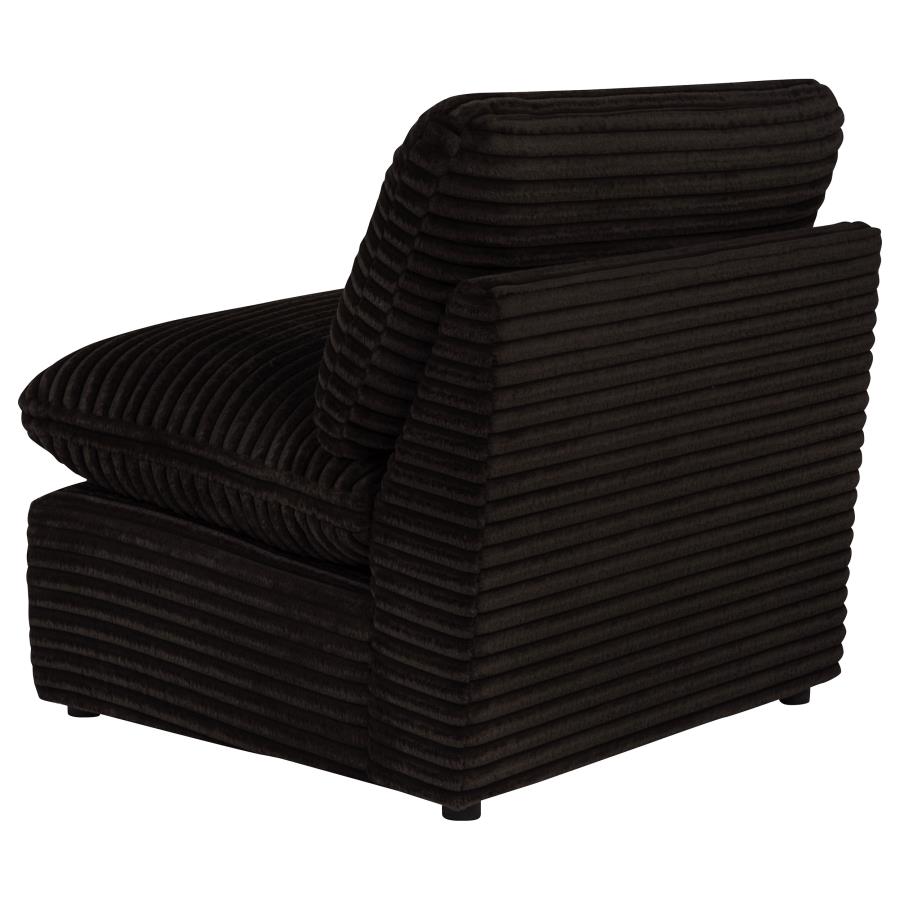 Collins Modular Armless Chair Chocolate Brown