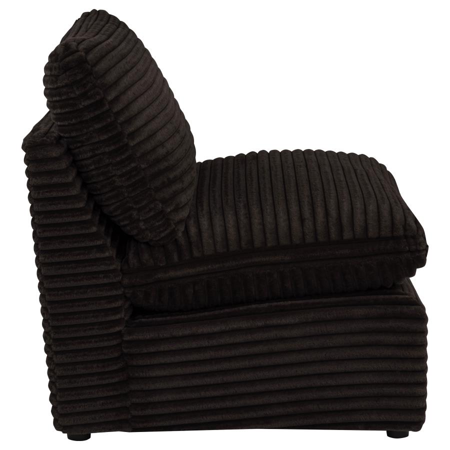 Collins Modular Armless Chair Chocolate Brown