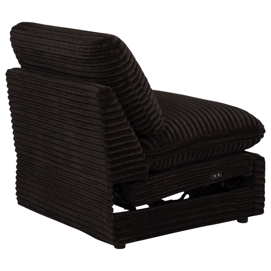 Collins Modular Power Armless Recliner Chocolate Brown