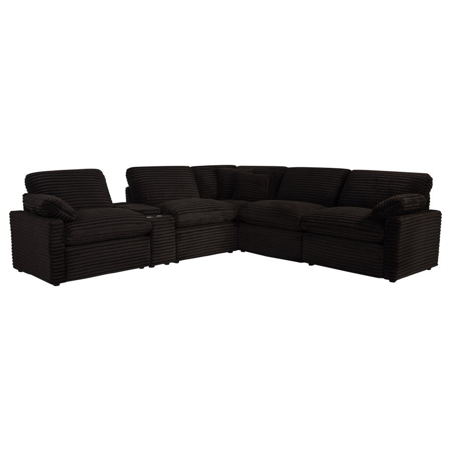 (image for) Collins 6-piece Modular Power Reclining Sectional Chocolate Brown