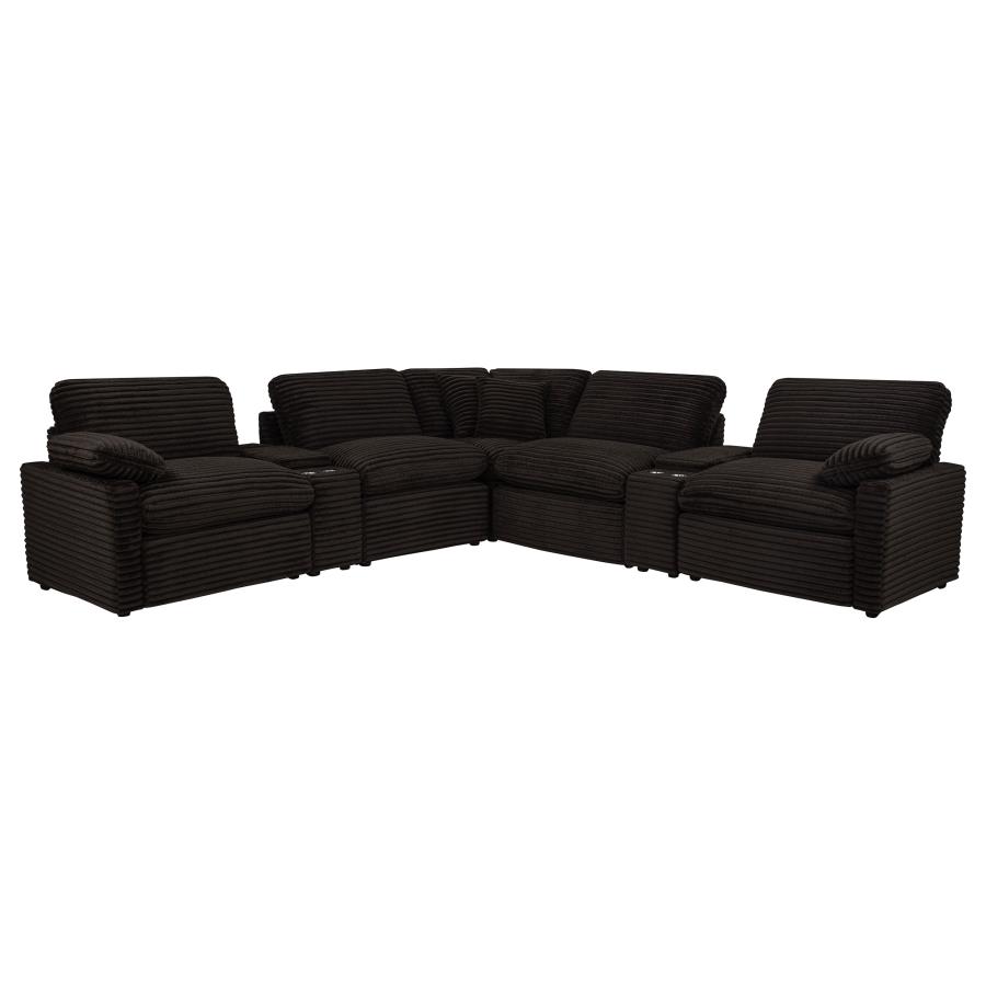 (image for) Collins 7-piece Modular Power Reclining Sectional Chocolate Brown