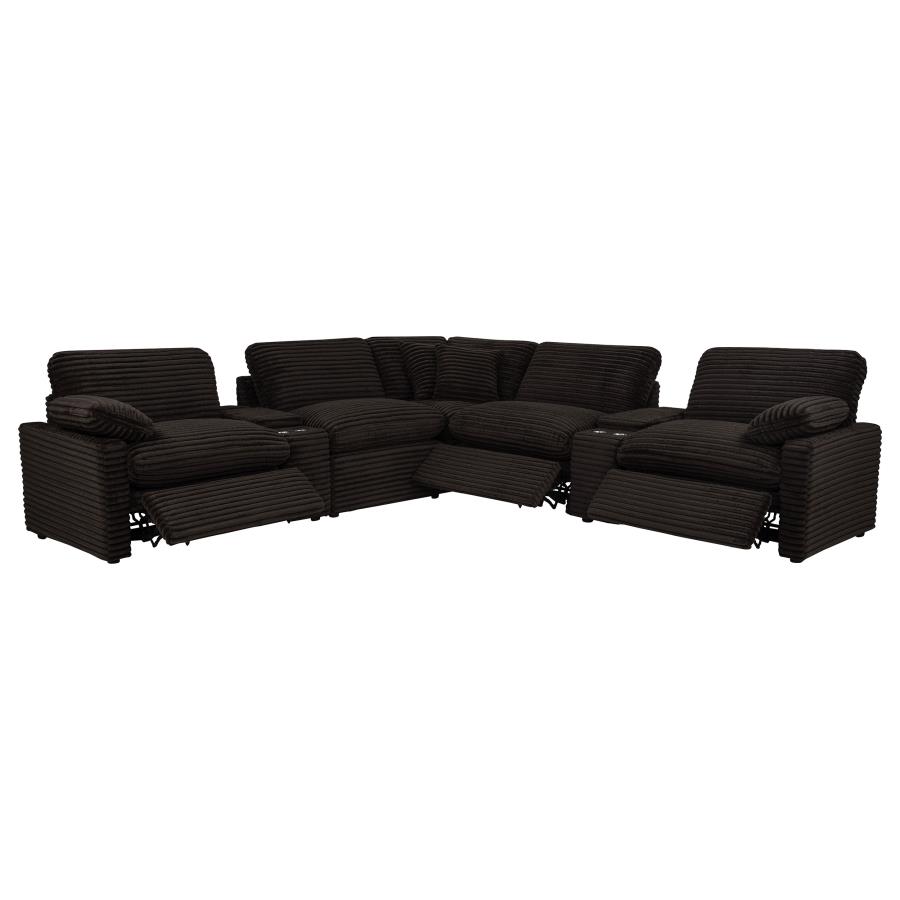 Collins 7-piece Modular Power Reclining Sectional Chocolate Brown