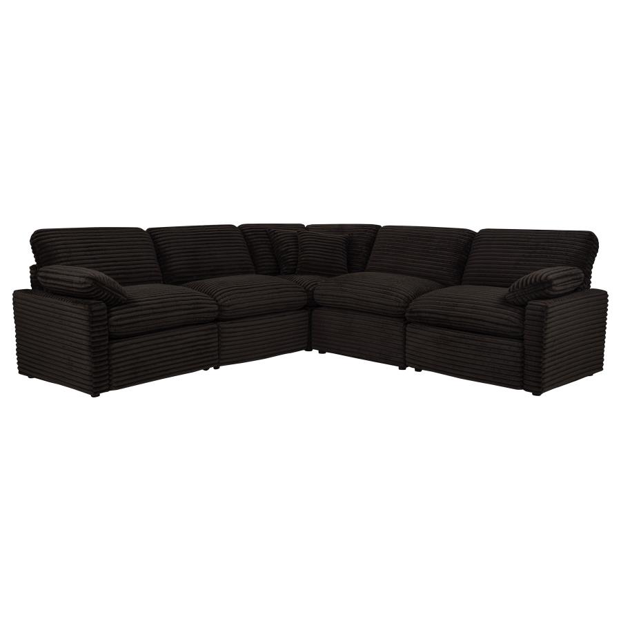(image for) Collins 5-piece Modular Power Reclining Sectional Chocolate Brown