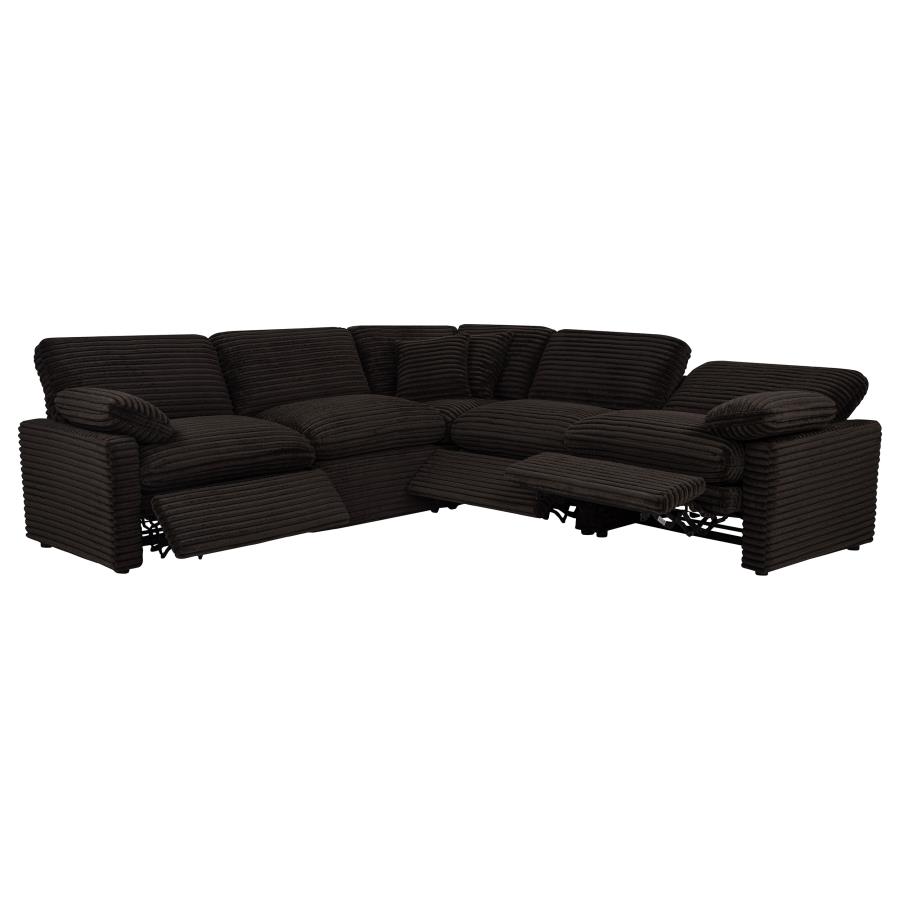 Collins 5-piece Modular Power Reclining Sectional Chocolate Brown