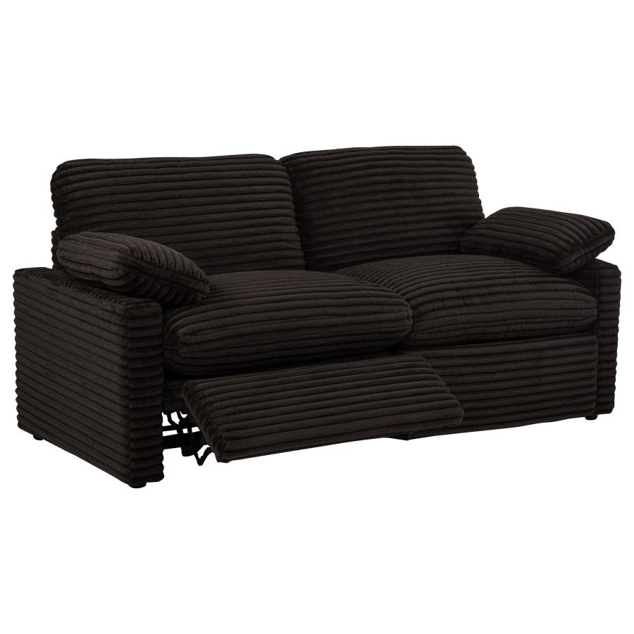 Collins Modular Power Loveseat Chocolate Brown