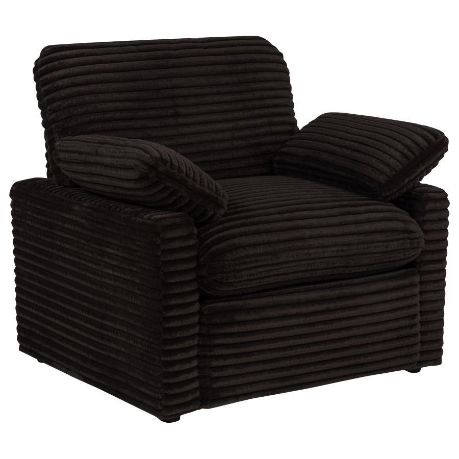 (image for) Collins Upholstered Power Recliner Chair Chocolate Brown