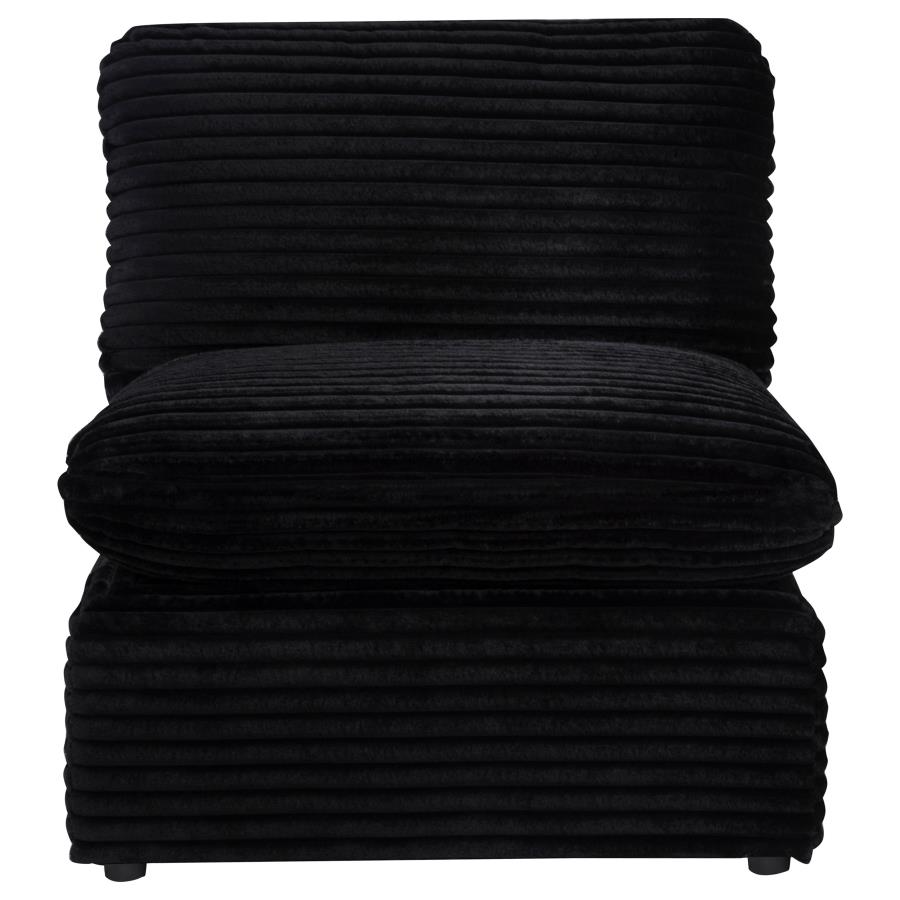 Collins Modular Armless Chair Black
