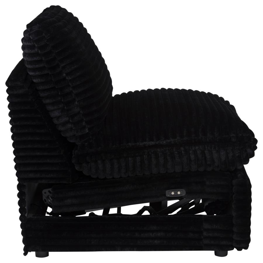 Collins Modular Power Armless Recliner Black