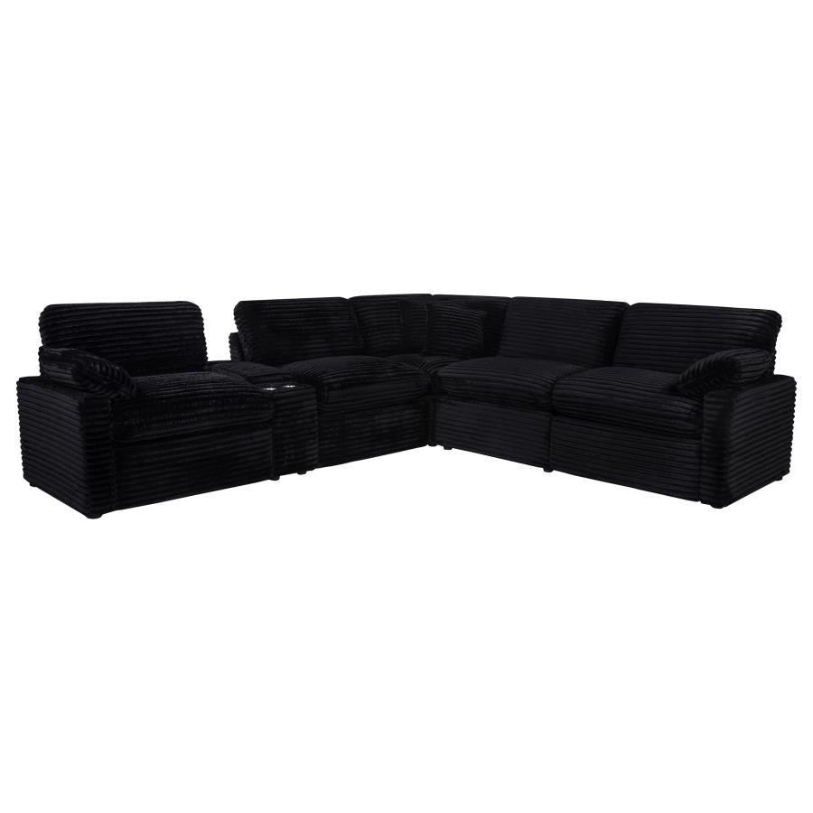 (image for) Collins 6-piece Modular Power Reclining Sectional Black