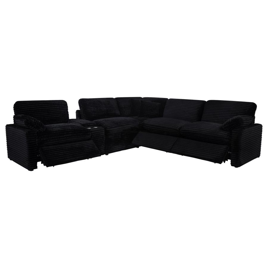 Collins 6-piece Modular Power Reclining Sectional Black