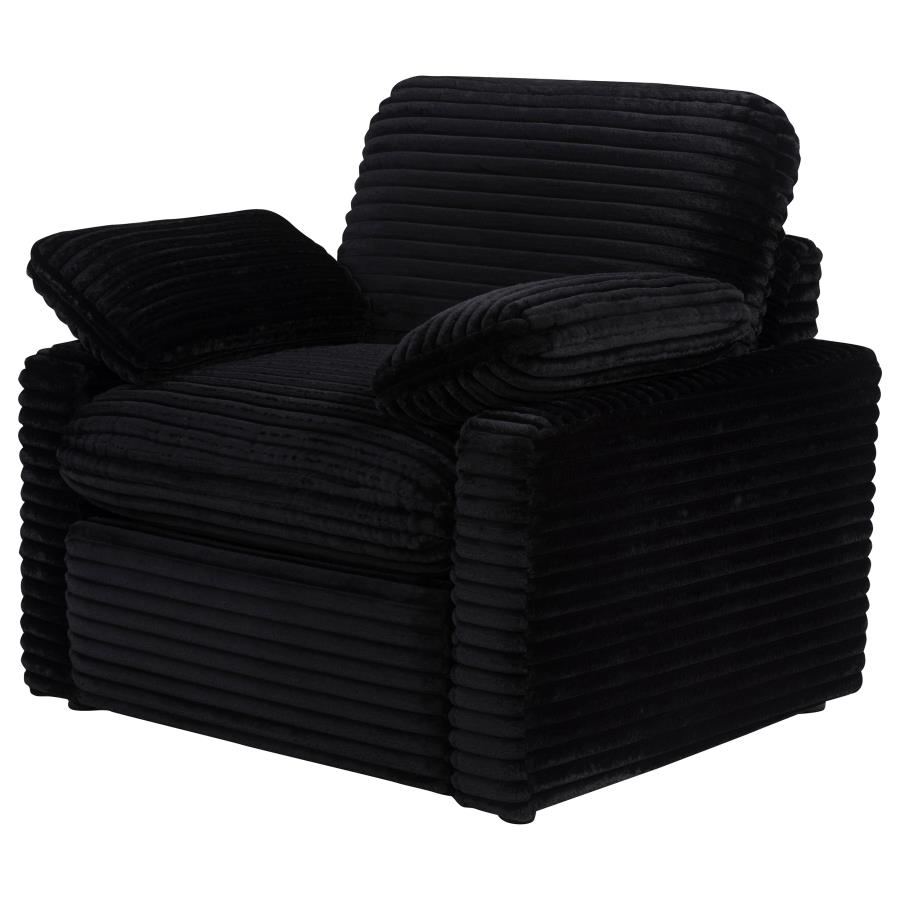 Collins Upholstered Power Recliner Chair Black