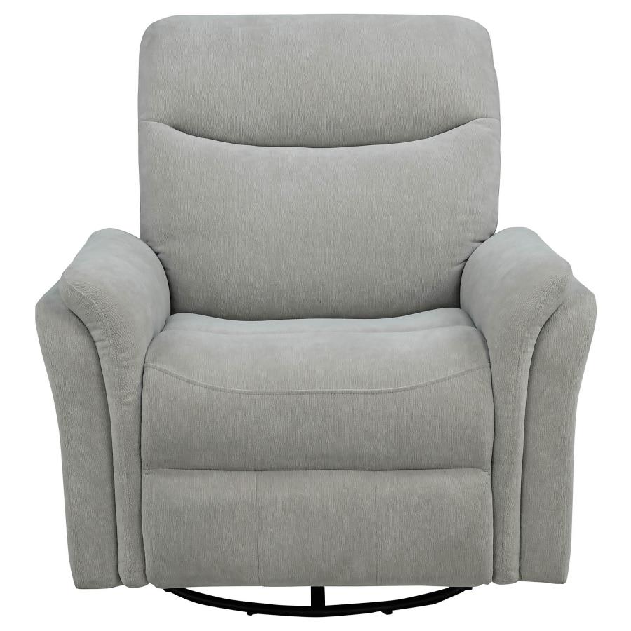 Adler Upholstered Power Swivel Glider Recliner Greige