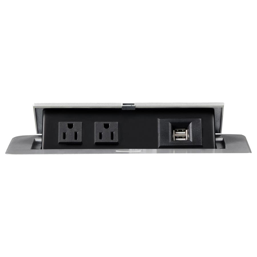 Conrad 2-piece Upholstered Padded Arm Motion Sofa Set Grey