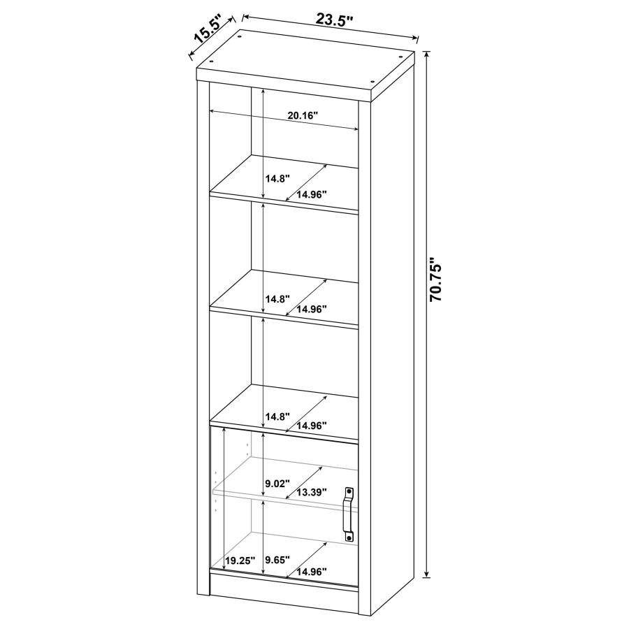 Modal Additional Images for Burke 3-piece 59-inch TV Entertainment Center Grey Driftwood