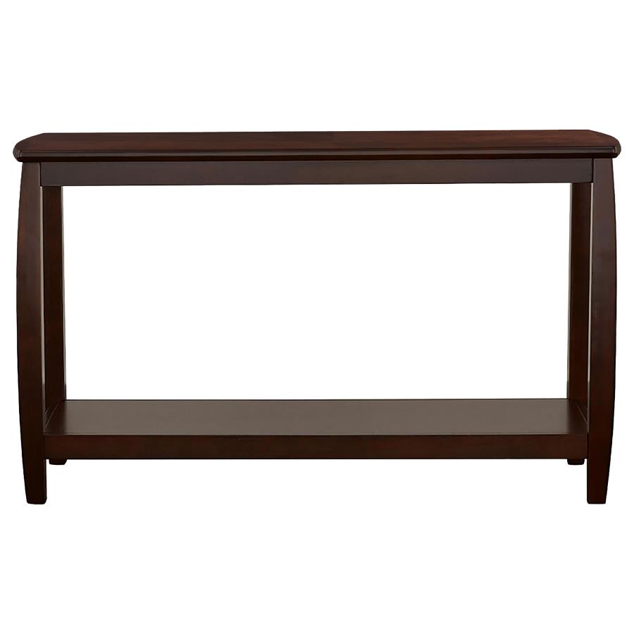 Dixon Wood Entryway Console Table with Shelf Cappuccino