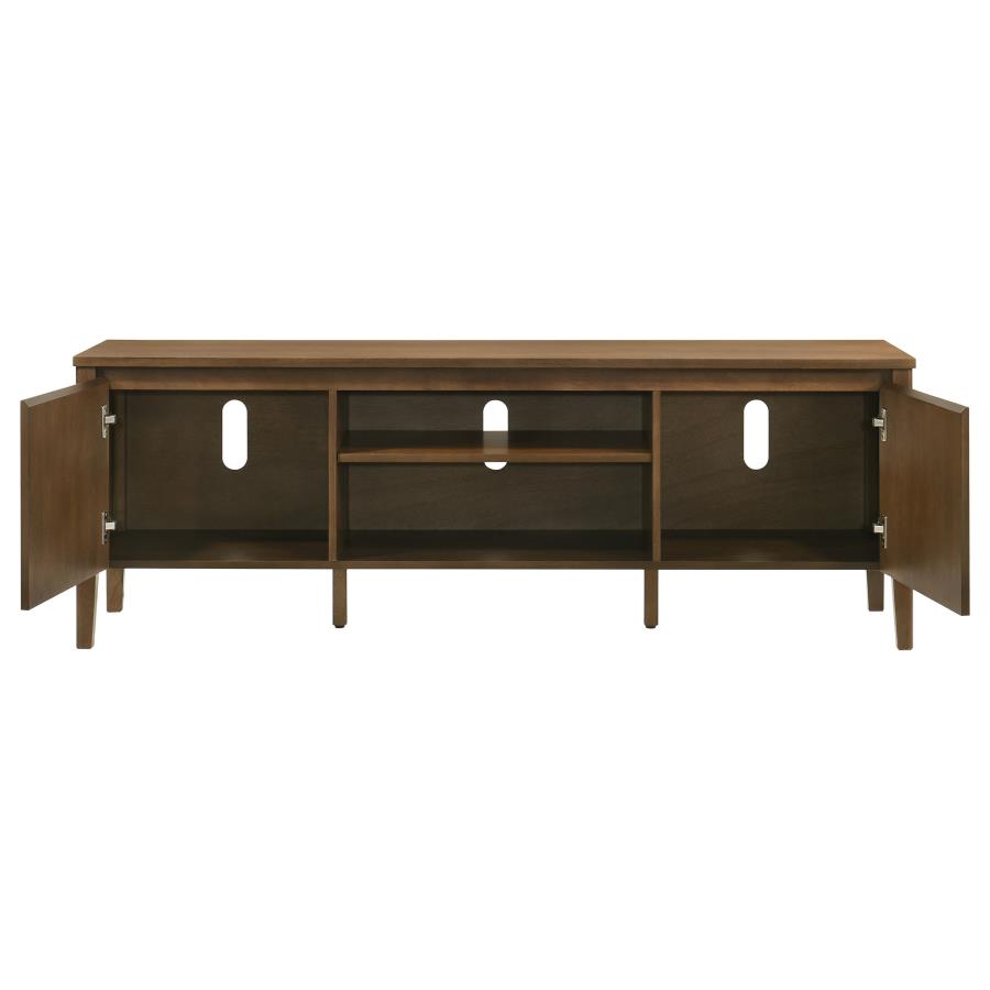 Thori 63-inch 2-door TV Stand Media Console Dark Brown