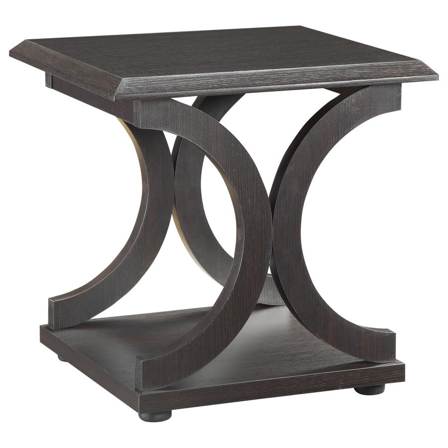Shelly Rectangular Engineered Wood Side End Table Cappuccino (image for) Shelly Rectangular Engineered Wood Side End Table Cappuccino
