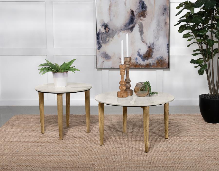 (image for) Aldis 2-piece Coffee and End Table Set White