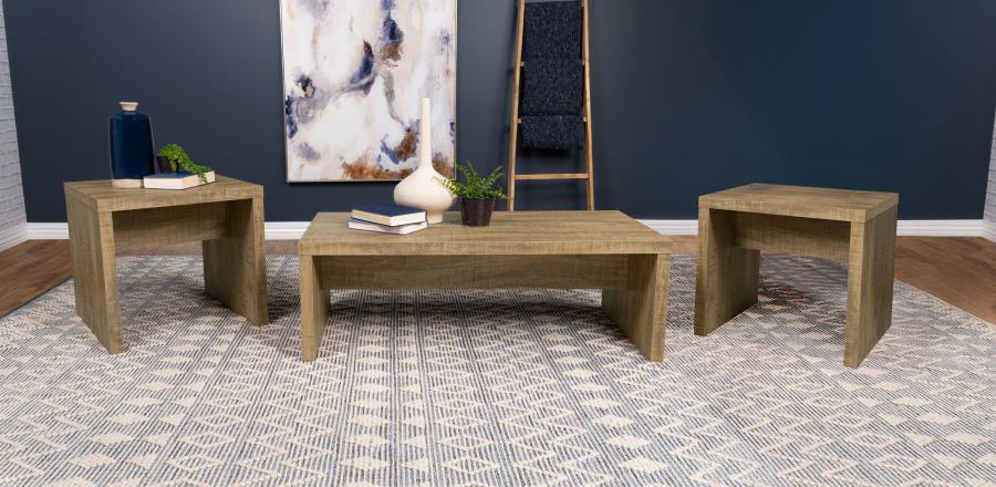 (image for) Lynette 3-piece Rectangular Coffee and End Table Set Mango