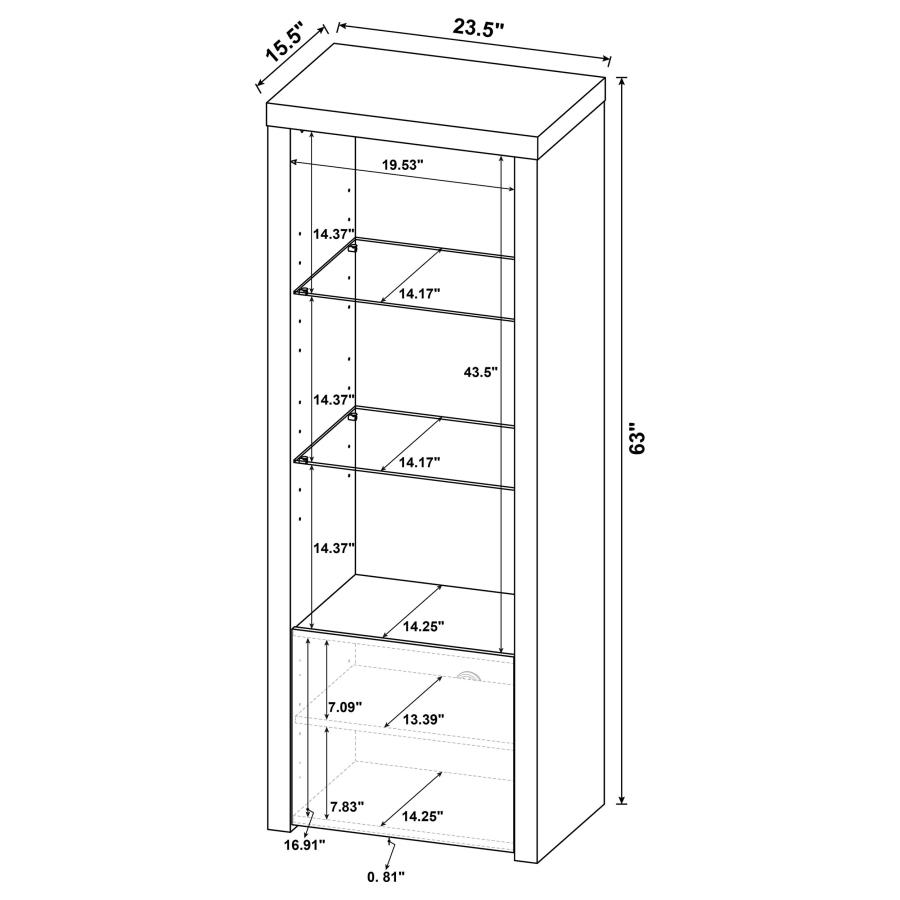 Modal Additional Images for Jude 3-piece 71-inch TV Entertainment Center White High Gloss