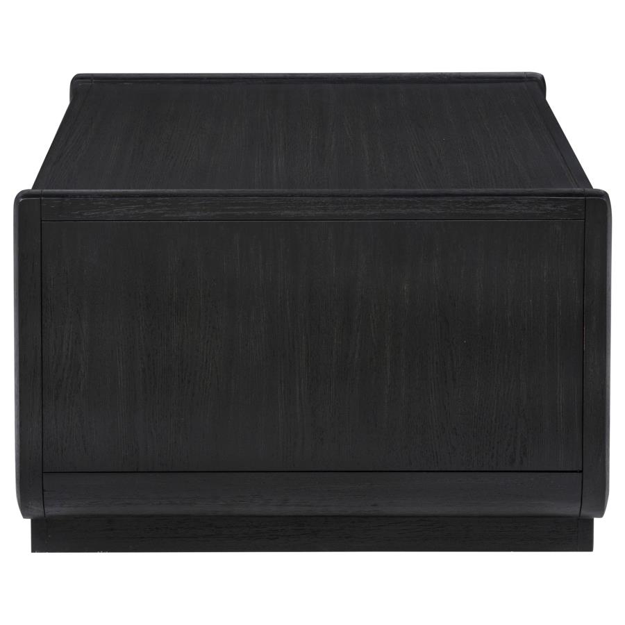 Leandro 2-drawer Wood Cocktail Coffee Table Burnished Black