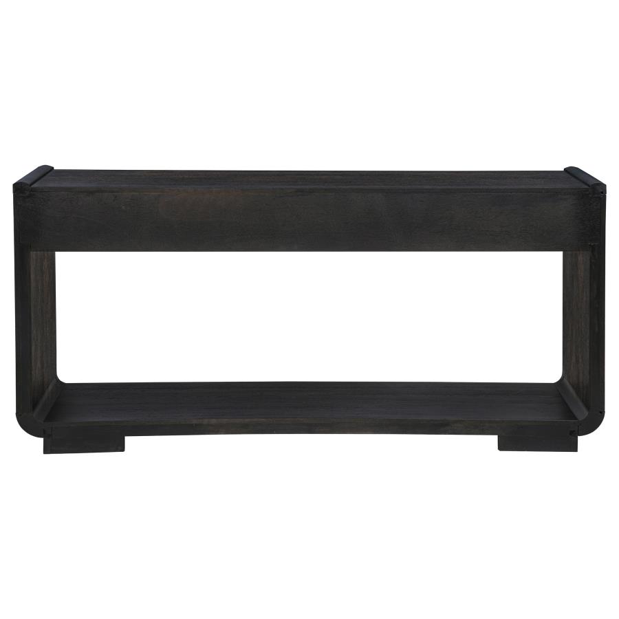 Leandro 2-drawer Entryway Sofa Console Table Burnished Black