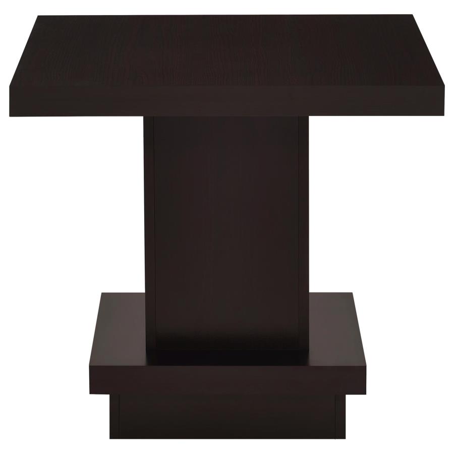 Reston 3-piece Square Coffee and End Table Set Cappuccino