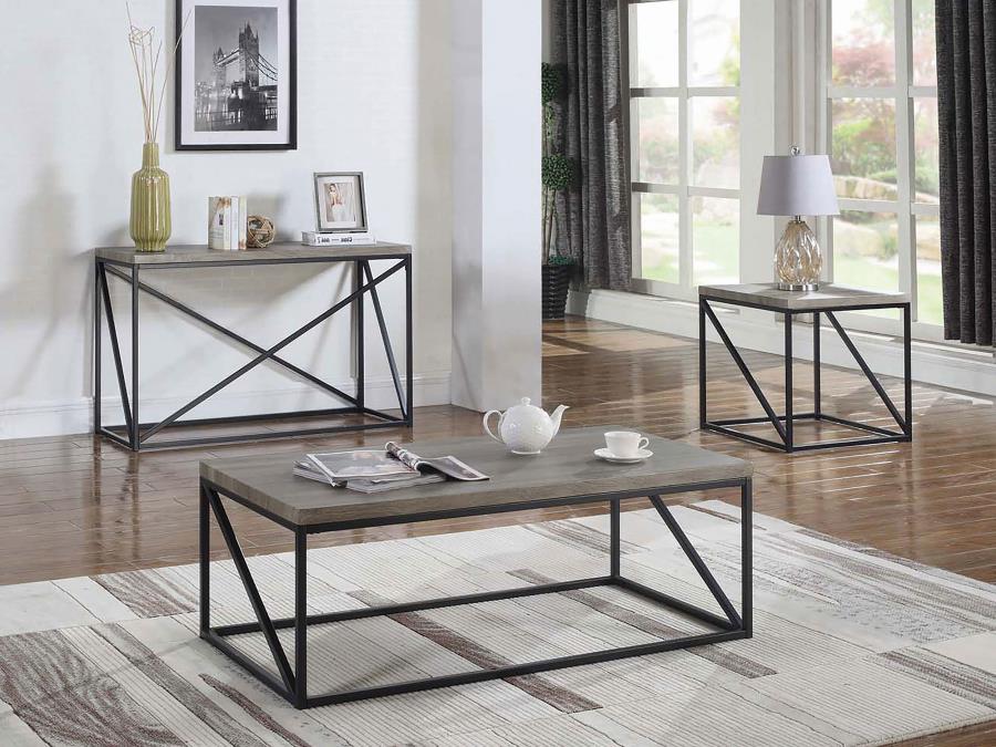 Modal Additional Images for Birdie Rectangular Entryway Console Table Sonoma Grey