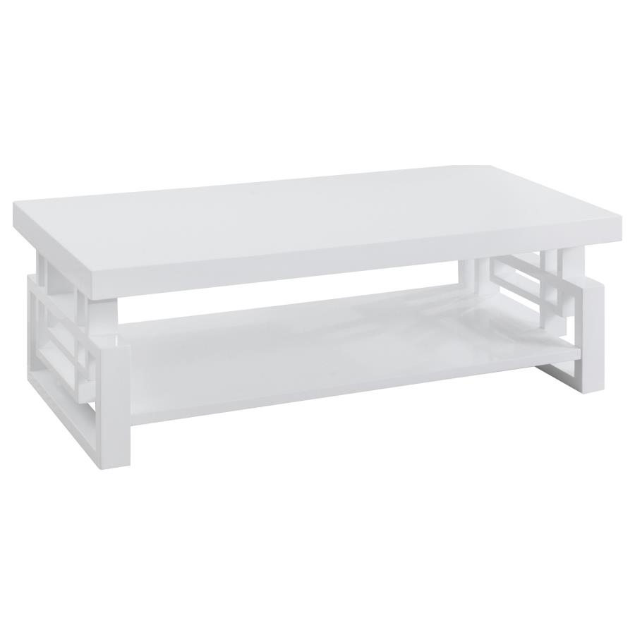 Schmitt Rectangular Coffee Table White High Gloss (image for) Schmitt Rectangular Coffee Table White High Gloss