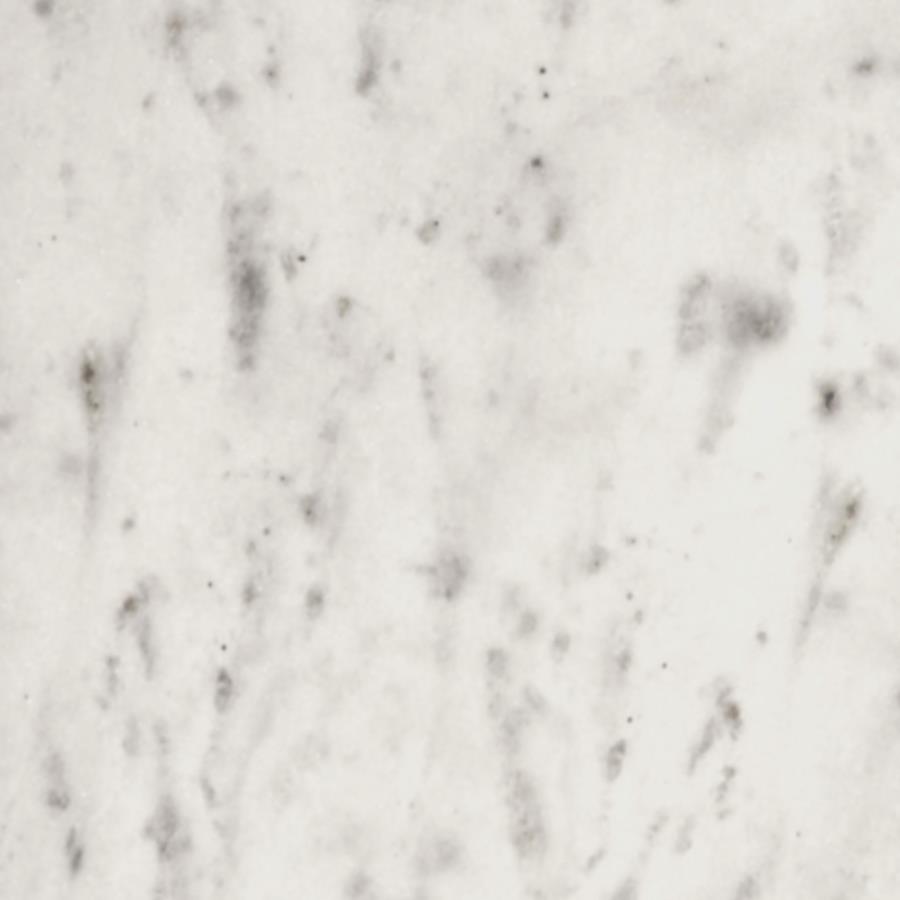 Haven Round Genuine White Marble Top End Side Table Black