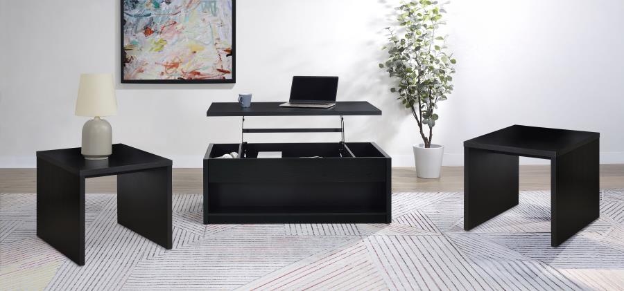 (image for) Knapp 3-piece Lift Top Coffee Table Set Black