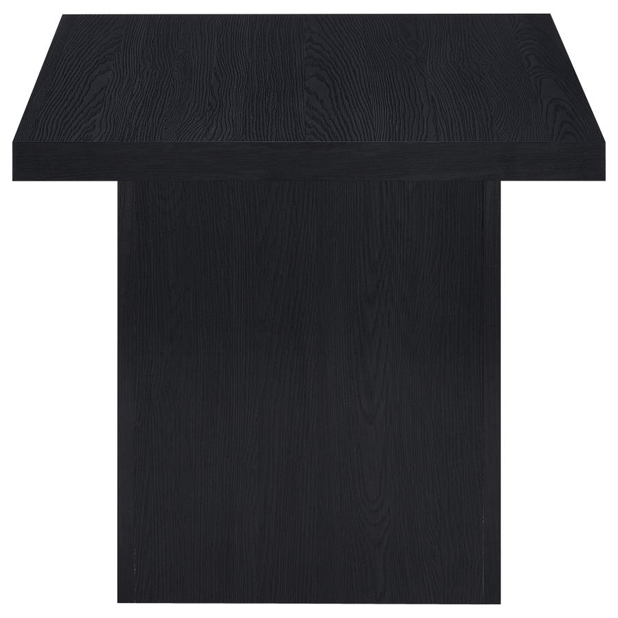 Max Square Engineered Laminate End Side Table Black