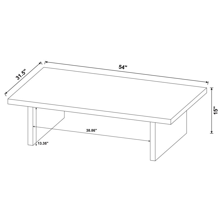 Modal Additional Images for Max 2-piece Rectangular Coffee and End Table Set Black