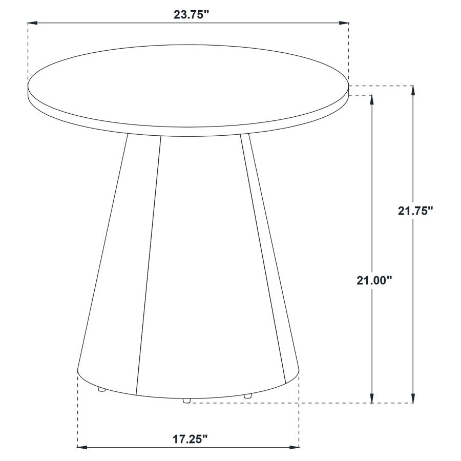 Franklin Round Wood Pedestal Side End Table Dark Brown
