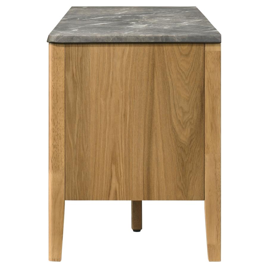 Bradley 63-inch 2-Door SmartTop TV Stand Grey and Natural