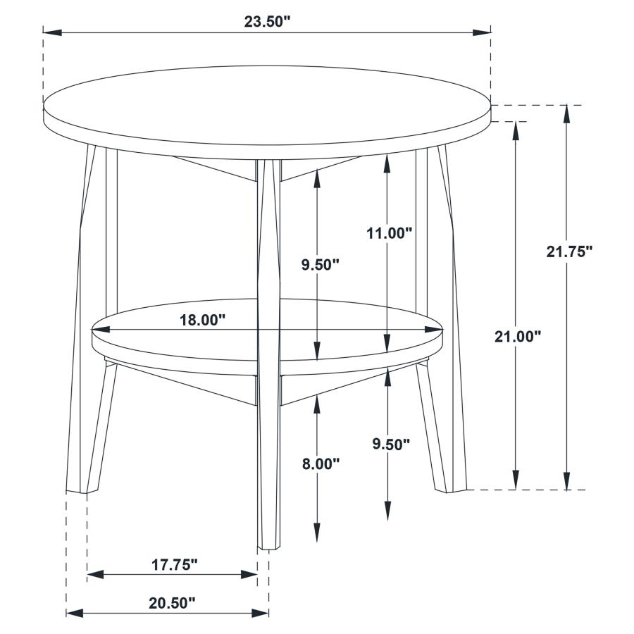 Bradley 3-Piece Round SmartTop Coffee Table Set Grey and Natural