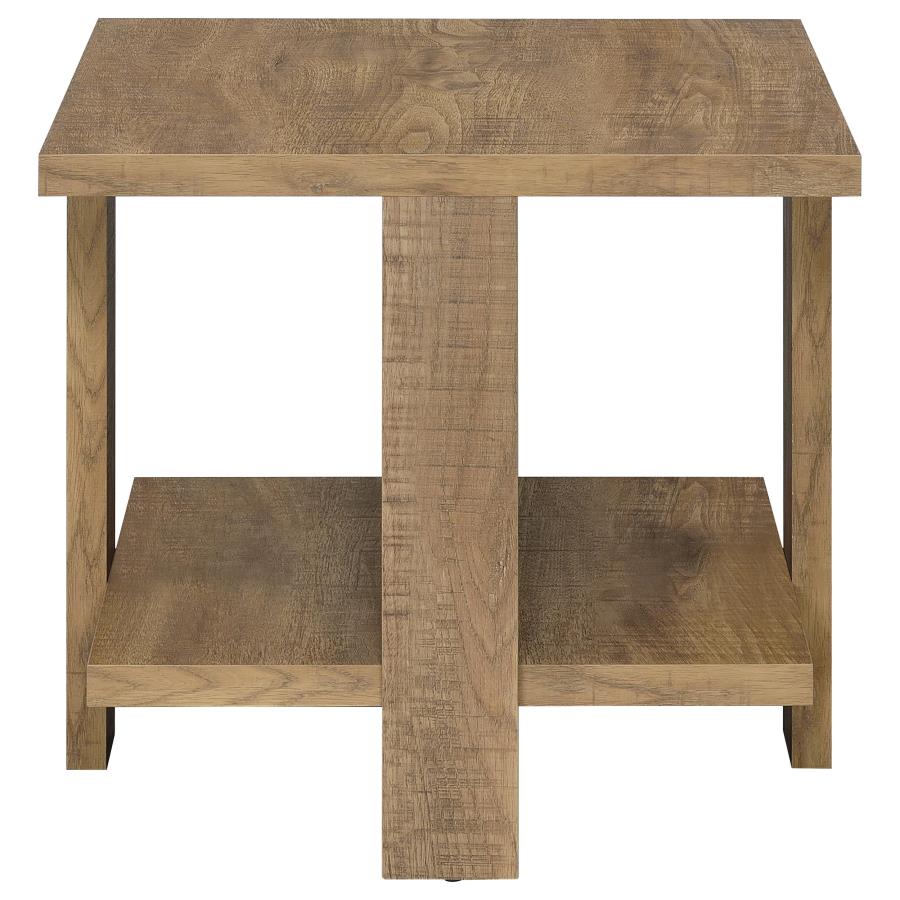 Dawn 2-piece Round Coffee and End Table Set Mango Brown