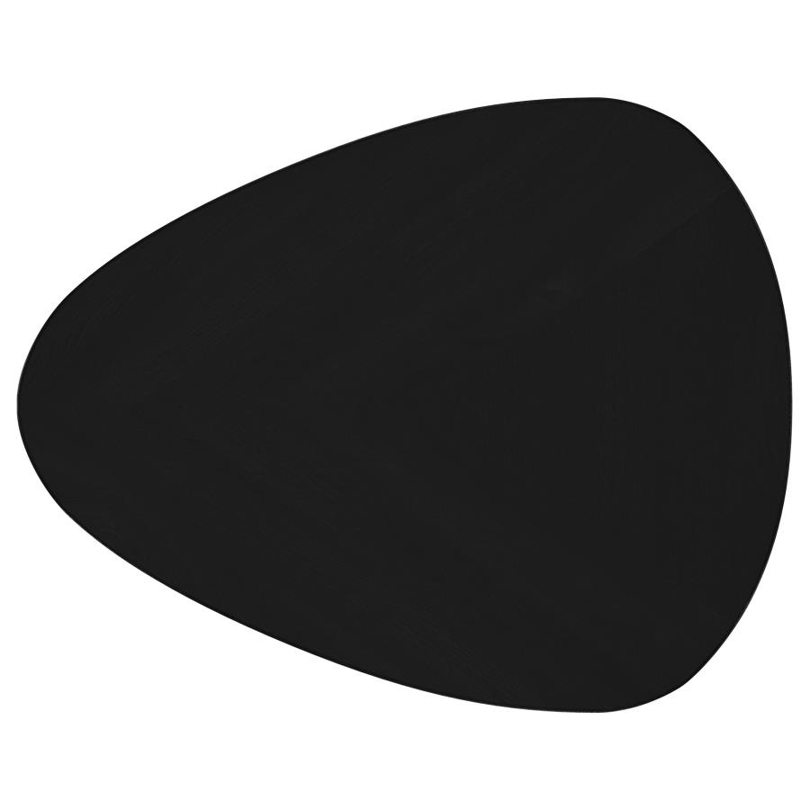 Odessa Triangular Solid Wood End Table Black