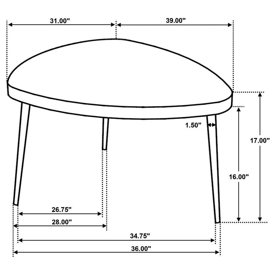 Modal Additional Images for Odessa 3-piece Triangular Coffee and End Table Set Black